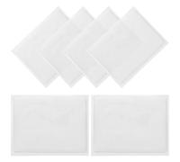 HOODANCOS Pochettes Autocollantes Transparentes 13X10 CM Lot de 6 Porte-Cartes Résistants à L’Eau en PVC Solide Pochettes Pratiques pour Étiquettes D’Entrepôt et Protection de Cartes