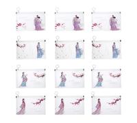 HOODANCOS Pochettes Transparentes Plusieurs styles pour Masques Lot de 12 Fermeture Éclair Lisse en Pp, Facile à Utiliser, Voyage Shopping Plusieurs styles
