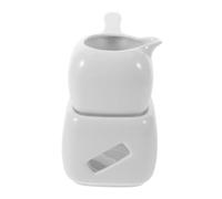 HOODANCOS Poêle à huiles essentielles en céramique blanc, diffuseur sans eau avec régulation de température, support porte-encens pour décoration intérieure et spa