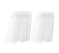 HOODANCOS Porte-badge D'identification Vertical Léger et Compact 10 Pièces en ABS Transparent Adapté pour Étudiants et Personnel Infirmier en Milieu Scolaire ou Voyage