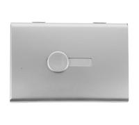 HOODANCOS Porte-cartes en Alliage D'aluminium Argenté Design Élégant, Mini Mallette Pratique pour Garder les Cartes Propres Lors de Conférences et Vie Professionnelle