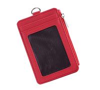 HOODANCOS Porte-Cartes PU Étui Compact avec Protection RFID pour Cartes Bancaires Et Identités pour Usage Rouge