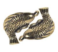 HOODANCOS Porte-clés Pendentif Carpe en Laiton, Lot de 2 Pièces, Décoratif Détails Élégants, Accessoire Créatif Chic pour Clés ou Paquet