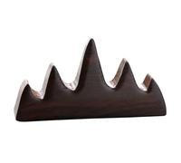 HOODANCOS Porte-pinceau en bois foncé pour calligraphie Support pratique forme de montagne organiseur stable pour bureau et maison décoration traditionnelle chinoise