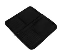 HOODANCOS Porte-pinceaux en Toile Oxford 15 Emplacements, Support Enroulable pour Artiste, Noir, Petit Format, Rangement Pratique pour Pinceaux Et Crayons, Transport Sécurisé pour Peinture Et Dessin