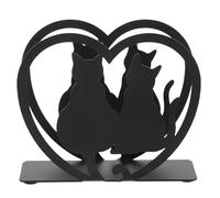 HOODANCOS Porte-Serviettes Cuisine en Métal Forme de Chat, Organisateur de Serviettes Vertical pour Hôtels et Fêtes, Compact Bords Lisses Usage Facile