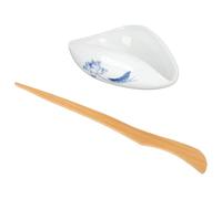 HOODANCOS Porte-thé en Céramique Lotus, Récipient pour Feuilles de Thé, Support de Rangement Compact, Accessoire pour Cérémonie du Thé, Couleur Blanche, Format Unique, Usage la Cuisine