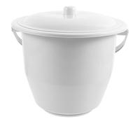 HOODANCOS Pot à Urine Portable Plastique avec Couvercle 23x19x24 Cm, Léger Stable Antidérapant pour Usage Domestique et Soins aux Personnes Âgées, Bassin de Lit pour Garçon et Filles et Adultes