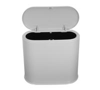 HOODANCOS Poubelle Salle de Bain avec Couvercle Pression Bac à Déchets Plastique Résistant pour Cuisine Bureau Chambre Couvercle Pop-up Anti-odeurs Design Compact et Pratique