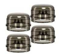 HOODANCOS Protège-boutons De Cuisinière Gaz Sécurité Garçon Et Filles, Lot De 4 En Plastique Noir, Verrou Étanche à L’huile, Accessoire Prévention Incendie Cuisine Familiale