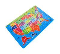 HOODANCOS Puzzle Éducatif en Bois des États-Unis pour Garçon et Filles Puzzle Interactif de Géographie Jeu d'anniversaire pour Garçons et Filles Apprentissage 1 Set
