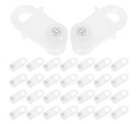 HOODANCOS Rail de rideau en plastique, rouleaux de chenille de planeur, double roue, 100PCS, compact design, compatible petit rail carré, pour rideaux et drapes, traitement de fenêtre,
