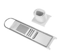 HOODANCOS Râpe à Ail Multifonction Manuelle Protège-mains Sécurité Alimentaire, Râpe à Fromage et Légumes, Outil la Cuisine Blanc Ergonomique pour Trancher, Râper et Presser L’ail Cuisine