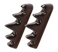 HOODANCOS Repose-pinceau en Bois Marron Vintage, Porte-pinceaux à Encre Créatif de Cinq Doigts, 2 Pièces pour Organiser Pinceaux et Décorer Votre Maison