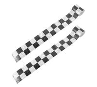 HOODANCOS Ruban Réfléchissant Autocollant Imperméable Noir et Blanc à Carreaux 5 Cm X 3 M, Lot de 2 Pièces, Adhésif Résistant à L'usure pour Signalisation Sécurité Extérieure, Remorques