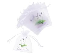HOODANCOS Sachets De Lavande Vides à Cordon 5g, Petit Sachet en Maille Respirante Blanche, Rangement Parfumé Polyvalent pour Armoires, Tiroirs Et Présents, Lot de 50 Pièces