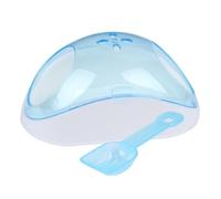 HOODANCOS Salle de Bain Sable pour Petits Animaux Bac Plastique avec Pelle Entrée Transparente pour Hamster et Chinchilla Portable et Stable Kit Complet pour Cage et Couleur Aléatoire