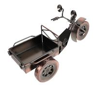 HOODANCOS Sculpture de Tricycle en Fer Vintage, Modèle Réduit Artisanal à Trois Roues, Décoration Rustique pour Bureau et Étagère, Ornement Compact en Métal Solide pour Intérieur Rétro,