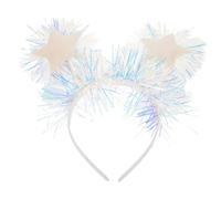 HOODANCOS Serrage-Tête Étoile à Paillettes Bleu Clair Bandeau Léger et Confortable pour Noël et Nouvel An Accessoire Cheveux 1 Pièce Cosplay Fêtes Anniversaires et Célébrations Festives