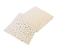 HOODANCOS Serviettes de Cocktail Jetables à Pois Blancs Dorure 100 Pièces Serviettes de Table Décoratives pour Mariage Anniversaire et Fête Papier Absorbant pour Boissons et Nettoyage