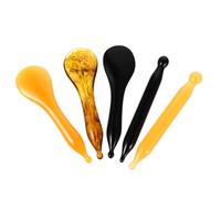 HOODANCOS Set Bâton Massage Gua Sha Visage Résine Cire Abeille Outil Scraping Bar Multifonction pour Muscles Tendus Visage Yeux Cou Jambes Activation Circulation Sanguine et Détente