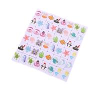 HOODANCOS Set Mahjong Bord de Mer Blocs Motif Animaux Marins Jeu Portable Joueurs Accessoires Vacances Fête Noël Nouvel an Chinois