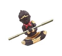 HOODANCOS Statue du Roi Singe en Grès avec Baguette D’Or Figurine Wukong pour Aquarium Betta Mini-Statue Mythologique Chinoise Décorative pour Jardin Zen et Bureau Résistante et Stable