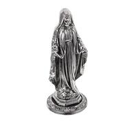 HOODANCOS Statue Vierge Mary Alliage Vintage Décoration Maison Rétro Élégante Figurine Religieuse Artisanale pour Bureau et Intérieur Voiture Symbole de Foi