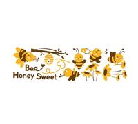 HOODANCOS Stickers Muraux Abeille Cartoon Petit Modèle Autocollant Mural DIY pour Chambre Garçon Fille et Jardin Garçon Fille Décoration Murale Facile à Appliquer sur Surface Lisse