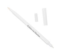 HOODANCOS Stylo Comestible Blanc pour Décoration Gâteau Feutre Alimentaire Aux Pointes Fines Outil de Pâtisserie pour Biscuits et Fondant Stylo de Coloriage Sécurisé pour DIY Pâtisserie