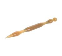 HOODANCOS Stylo d'Acupuncture Auriculaire en Corne Naturelle à Double Tête - Outil Portatif de Massage des Points de Pression - Masseur Cou Dos, Appareil de Médecine Chinoise pour