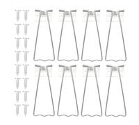 HOODANCOS Support Arrière de Cadre Photo en Fer Émaillé Petit Format Lot de 8 Set de Supports 16 Vis Chevalet Stable pour Cadres Photo sur Table Usage Maison et Bureau Accessoire Déco