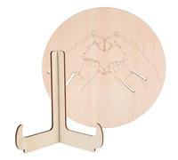 HOODANCOS Support Bracelet de Naissance Hôpital en Bois Annonce Bébé Sculptée, Plaque Commémorative Élégante pour Décoration Baby Shower et Maternité