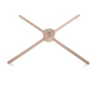 HOODANCOS Support de Carillon Éolien Décoration Naturelle Base Plate, en Bois Beige Stand Vertical Polyvalent pour Jardin ou Porche, Amateurs de Bricolage