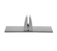 HOODANCOS Support de Cloison de Bureau Long Base Plate Argentée, Pince de Fixation D'écran Verticale pour Panneaux, Clip de Séparation Réutilisable, Fixation Stable pour Espace de Travail