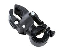 HOODANCOS Support de Lampe Torche pour Vélo Noir, Pince Orientable 360° | Clip, Caoutchouc Protecteur, Réglage 90°, Installation Facile, Guidage Précis pour Sorties Nocturnes