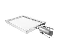 HOODANCOS Support de Panneau Portrait A4 en Acier Inoxydable Argenté, Porte-affiche sur Poteau pour Gestion de Files D'attente, Stand en Carton Robuste pour Signalisation Commerciale