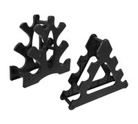 HOODANCOS Support de Sol pour Haltères Plastiques Triangulaire Motifs Feuilles, Porte-haltères Compact et Stable pour Charges Jusqu’à 12 Kg, Rack Multifonction pour Maison et Salle de Sport