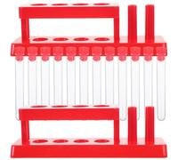 HOODANCOS Support Kit de Tubes à Essai pour Tubes à Essai en Plastique avec Bouchons pour Classification et Prévention des Fuites Couleur Aléatoire pour Stockage de