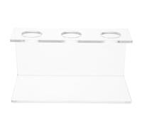 HOODANCOS Support Porte-cône en Acrylique Transparent 3 Trous pour Cornets de Glace, Présentoir Stable et Réutilisable pour Buffet, Fête et Comptoir, pour Présentation de Desserts
