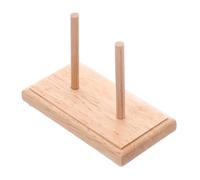 HOODANCOS Support pour Bobines de Broderie en Bois Naturel, Organisateur Stable à Deux Colonnes, Gain de Place pour Atelier de Couture et Projets de Quilting