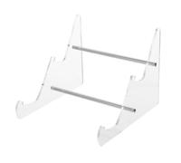 HOODANCOS Support pour Clavier D’Ordinateur Transparent en Acrylique 2 Niveaux Mini Rehausseur de Bureau Ergonomique Plateau Surélevé Stable Accessoire Léger pour Bureau à Domicile ou