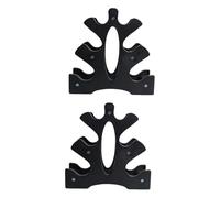 HOODANCOS Support pour Haltères Noir 2pcs en Pp Stable Design Trépied 3d pour Rangement et Prévention du Roulement des Haltères à Domicile ou Salle de Sport