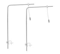 HOODANCOS Support Suspendre pour Lampe D'aquarium Réglable en Alliage D'aluminium Léger 25x40 Cm, 1 Paire, Accessoires pour Éclairage LED, Compatible Eau Douce et Eau de Mer, Support