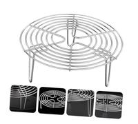 HOODANCOS Support Vapeur Multifonction en Acier Inoxydable 304 Grille de Cuisson 16X7 CM Accessoire pour Cuisson Vapeur Légumes Brioches Raviolis au Four