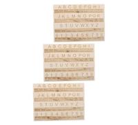 HOODANCOS Tableau Lettres Et Chiffres En Braille En Bois 3 Pièces Apprentissage Tactile Pour Débutants Portable Outil Pédagogique Handicap Visuel Éducation Sensorielle Garçon Et Filles