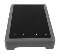 HOODANCOS Tabouret Antidérapant 44X34 CM en Plastique Gris et Noir pour Salle de Bain, Marchepied Surélevé pour Personnes Âgées, Garçon et Filles et Femmes Enceintes, Plateforme Stable et