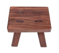 HOODANCOS Tabouret Pratique en Bois Massif Couleur Café, Petit Meuble Multifonction pour Usage Domestique et Bureau, comme Repose-Pieds ou Tabouret pour Changer de Chaussures