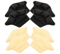 HOODANCOS Talonnettes Antidérapantes pour Chaussures Femme 8 Pcs 4 Paires Double Épaisseur Beige et Noir Adhésives en Gel pour Talons Hauts Confort Prévention Ampoules Usage Quotidien