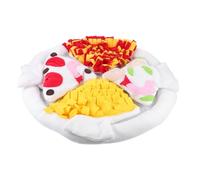 HOODANCOS Tapis Éducateur pour Chien Forme de Pizza Tapis Reniflant Lavable pour Alimentation Lente pour Chiots et Chiens Entraînement Sensoriel